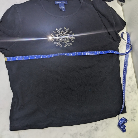 Snowflake Top / Holiday Shirt / Karen Scott Christmas Jersey - Picture 7 of 7